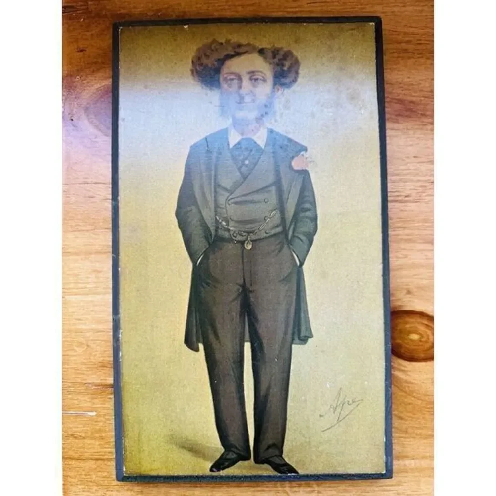 Vintage Wood Wall Plaque Of Albert Grant By Fine Art Press See Photos 10.75